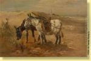 Deux Anes Bates En Bord De Mer by Henry Schouten