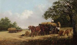 Loading the hay wagon by Thomas Smythe