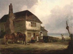 A cottage on the shore by Thomas Smythe