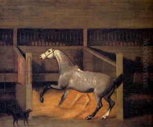 A Dappled Grey In A Stall by Francis Sartorius