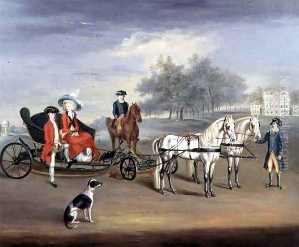 Edward Stratford, 2nd Earl of Aldborough, and his wife, Anne Elizabeth, in the Grounds of Stratford Lodge, Baltinglass, County Wicklow, Ireland, c.1787 - view 1