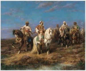 Arab Horsemen by Adolf Schreyer