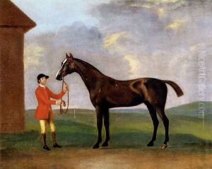 Captain Dennis O'Kelly's Basilimo Held By A Groom by Francis Sartorius
