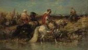 Arab Horsemen by Adolf Schreyer