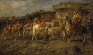 The Skirmish by Adolf Schreyer