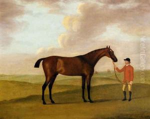 Captain Dennis O'Kelly's Basilimo Held By A Groom I by Francis Sartorius