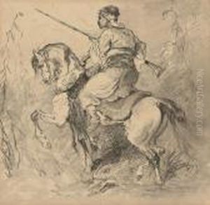 An Arab Warrior by Adolf Schreyer