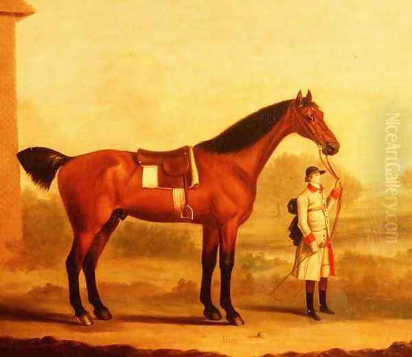 Tom - a bay hunter, held by a liveried groom, 1771 - view 1