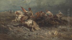 The Stampede by Adolf Schreyer