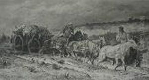 On The Road In Wallachia by Adolf Schreyer