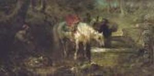 Beduins At Rest by Adolf Schreyer