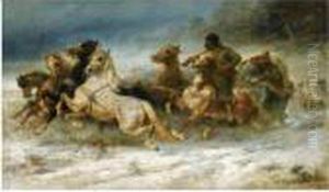 Verfolgt! (the Pursuit) by Adolf Schreyer
