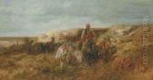 The Pass Over The Hills by Adolf Schreyer
