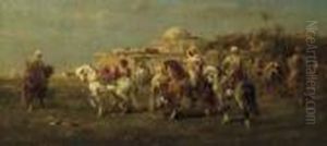 Arab Horsemen by Adolf Schreyer