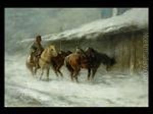Wallachenpferde by Adolf Schreyer