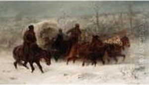 Cossacks On Horseback by Adolf Schreyer
