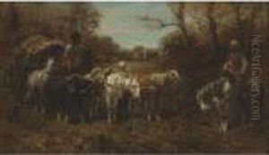 Halted Caravan by Adolf Schreyer