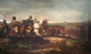Charging Horsemen by Adolf Schreyer