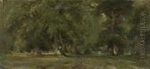 Die Schwanheimer Eichen by Adolf Schreyer