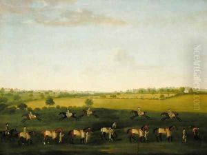 Sir Charles Warre Malets String of Racehorses at Exercise