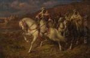 Beduinenreiter by Adolf Schreyer