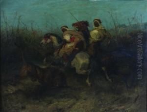 Lion Hunt by Adolf Schreyer