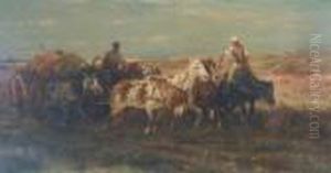 Bringing In The Hay by Adolf Schreyer