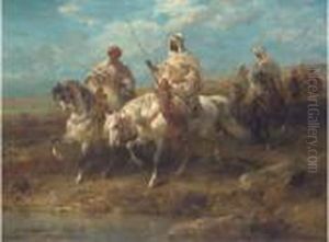 Arab Horsemen by Adolf Schreyer