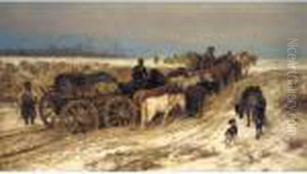 Wallachian Convoy In The Snow - view 1