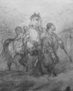 Turke Mit Pferd by Adolf Schreyer