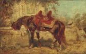 A Rest By The Fountain by Adolf Schreyer