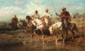 A Rest Before The Battle by Adolf Schreyer