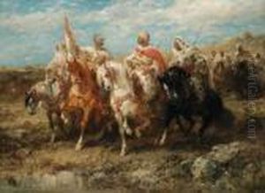 The Arab Horsemen by Adolf Schreyer