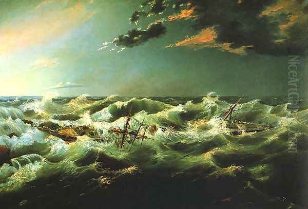 Admelia Wrecked, Cape Banks, 6th August 1859 - view 1