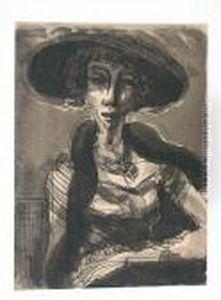 Frauenportrait. by Johann Robert Schuerch