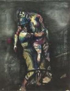 Mann Mit Leidender Figur.
