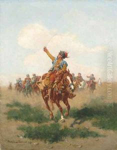 Cossacks on horseback by Wladyslaw Szerner