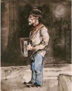 Mann Mit Handorgel