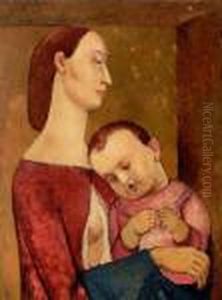 Mutter Mit Kind by Johann Robert Schuerch