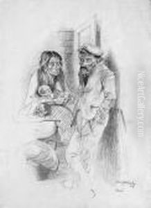 Arbeitslose Familie by Johann Robert Schuerch
