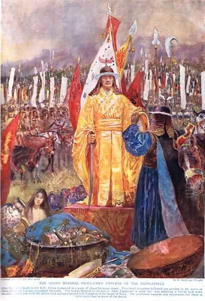 The Grand Marshal Proclaimed Emperor on the Battlefield, illustration from Hutchinsons History of the Nations, c.1920 - view 1