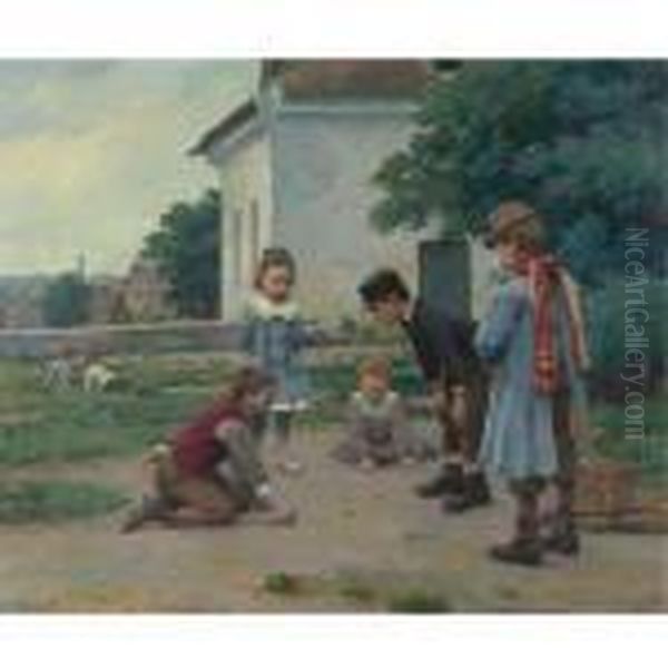 Children Playing With Marbles: Two Works - view 1