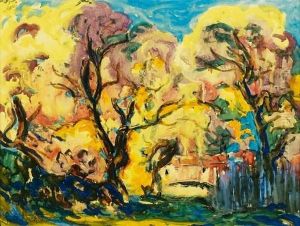 Paysage Aux Arbres Jaunes by Claude Emile Schuffenecker