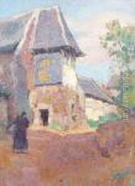 Paysanne Marchant Pres D'un Castel - view 1