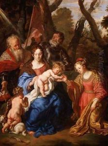 The Mystic Marriage of St. Catherine, with St. Leopold and St. William, 1647
