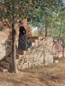 Autumn Sun / Park Scene From Sparreholm by Anshelm Schultzberg