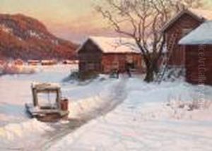 Vinterafton I Dalarne