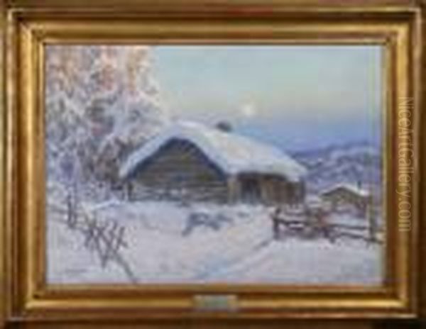 Vinterskymning Vid En Fabod - view 1