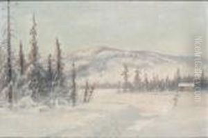 Vintervag, Motiv Fran Granberget, Varmland Vintervag, Motiv Fran Granberget, Varmland