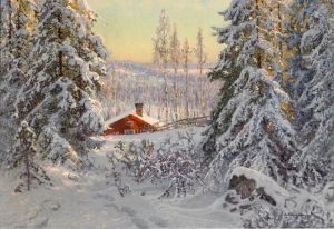 Midvinterdag - Motiv Fran Bjursastrakten by Anshelm Schultzberg
